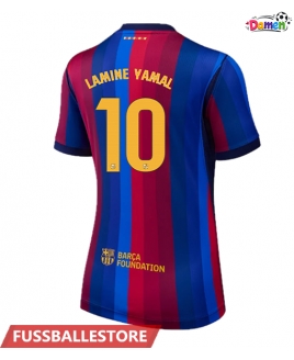 Günstige Barcelona Lamine Yamal #10 Heimtrikot Damen 2026-27 Kurzarm